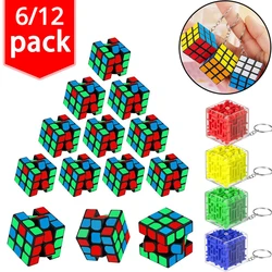 Mini Cube 12Pcs 3x3x3cm Magic Cube, Birthday Party Favors for Guests Kids Game Toys School Prize for Students, Goody Bag Filler