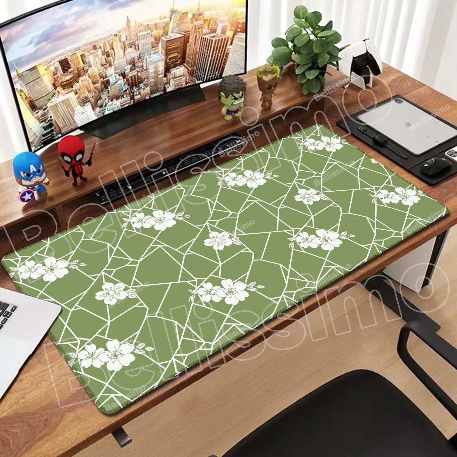 

Large Gaming Sakura blossom grid Mousepad Keyboard Gamer Accessory Mouse Pad on The Table Speed Desk Mat Anime Rubber Mouse Mats