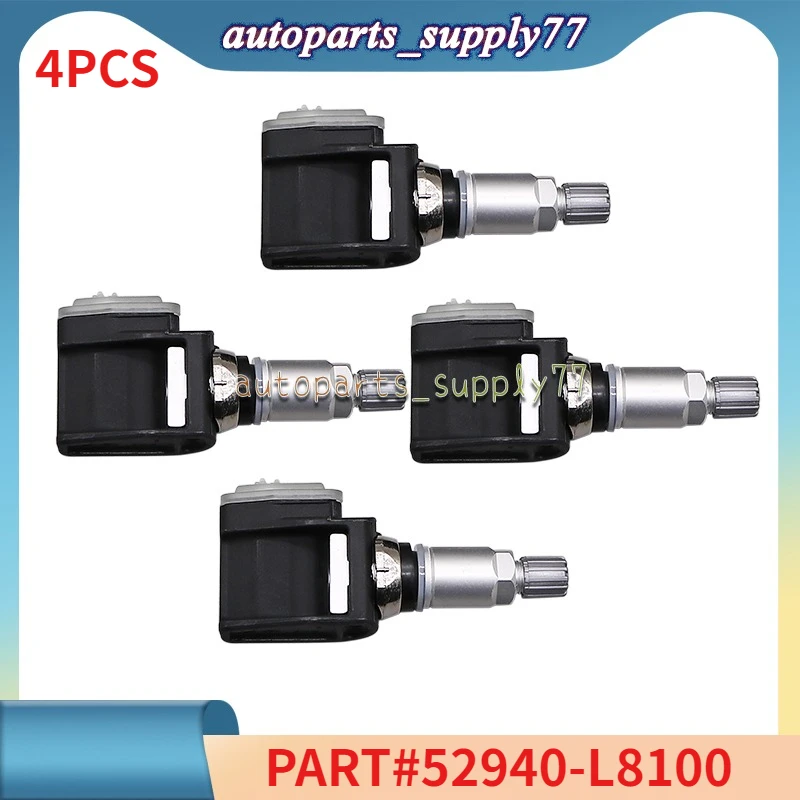 

4PCS Tire Pressure Monitor Systems 52940-L8100 433MHZ TPMS Sensor 52940-T4000 For Genesis G90 GV60 Kia EV9 [MV1]