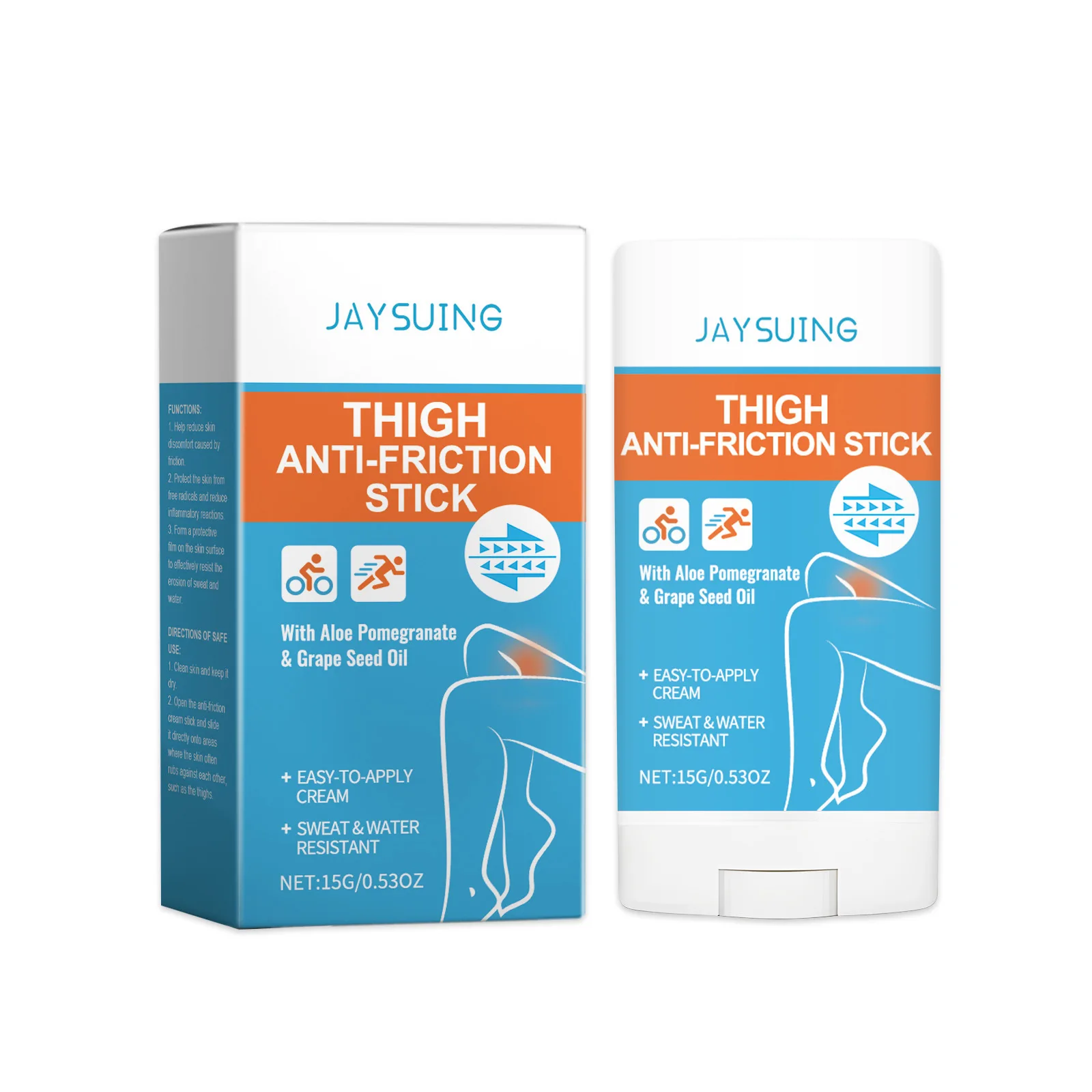 Anti Friction Stick Thigh Moisturizer Sweat Absorbent Reduce Rubbing Inner Thigh Rescue Balm Heels Arm Anti Chafing Body Stick