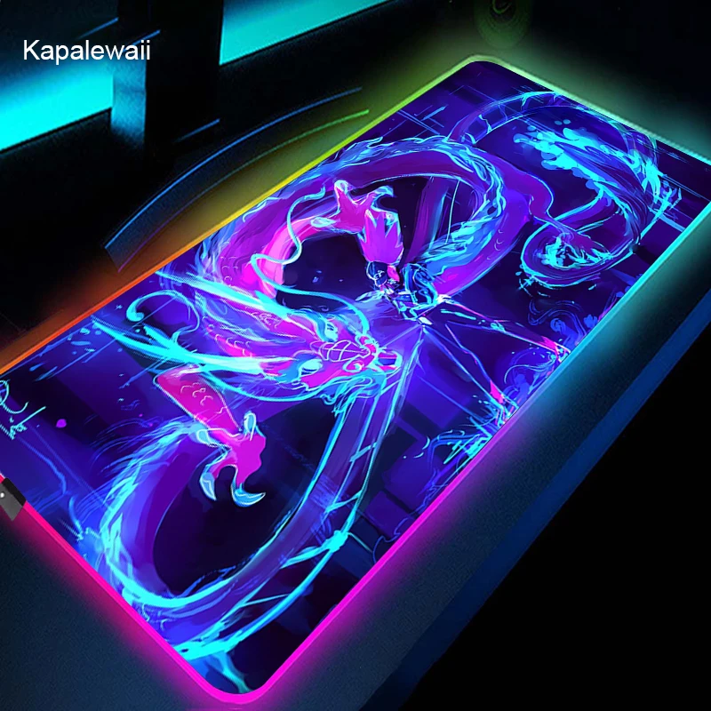 

League of Legend 900X400mm RGB Mouse Pad Anime Gaming Mousepad LED Mause Pad Gamer Accessories Mouse Carpet PC Desk Mat Backlit