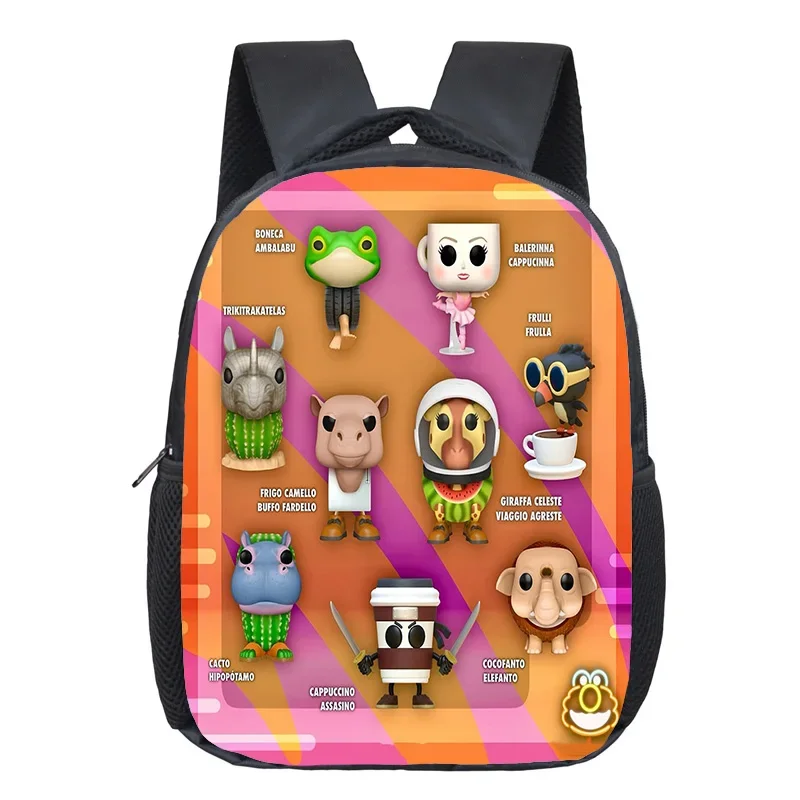 Hot Game Italian Brainrot Cartoon Schoolbag Boy Girl Casual Backpack Child Anime Knapsack Tung Sahur Pattern Backpacks Mochila