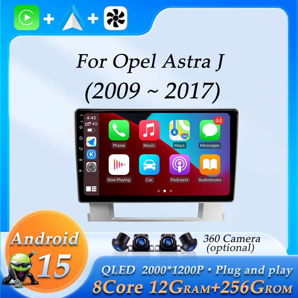 

Car Radio Video Multimedia Player Wireless CarPlay for Opel Astra J 2009 - 2017 Android 15 GPS Navigation DSP Stereo Bluetooth