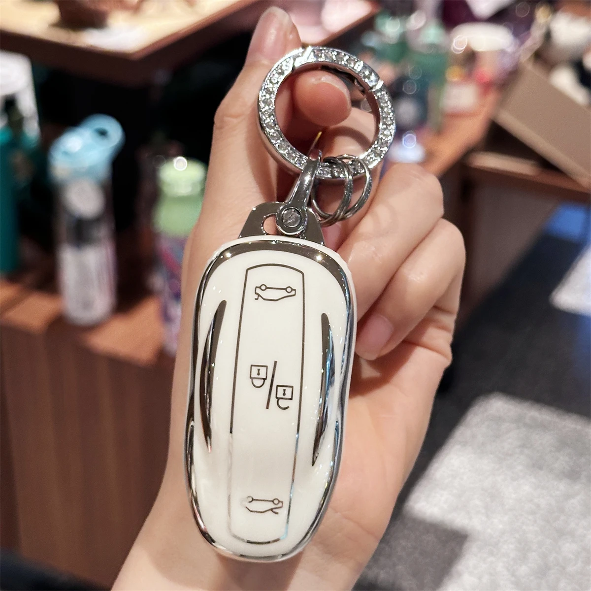 white with ring