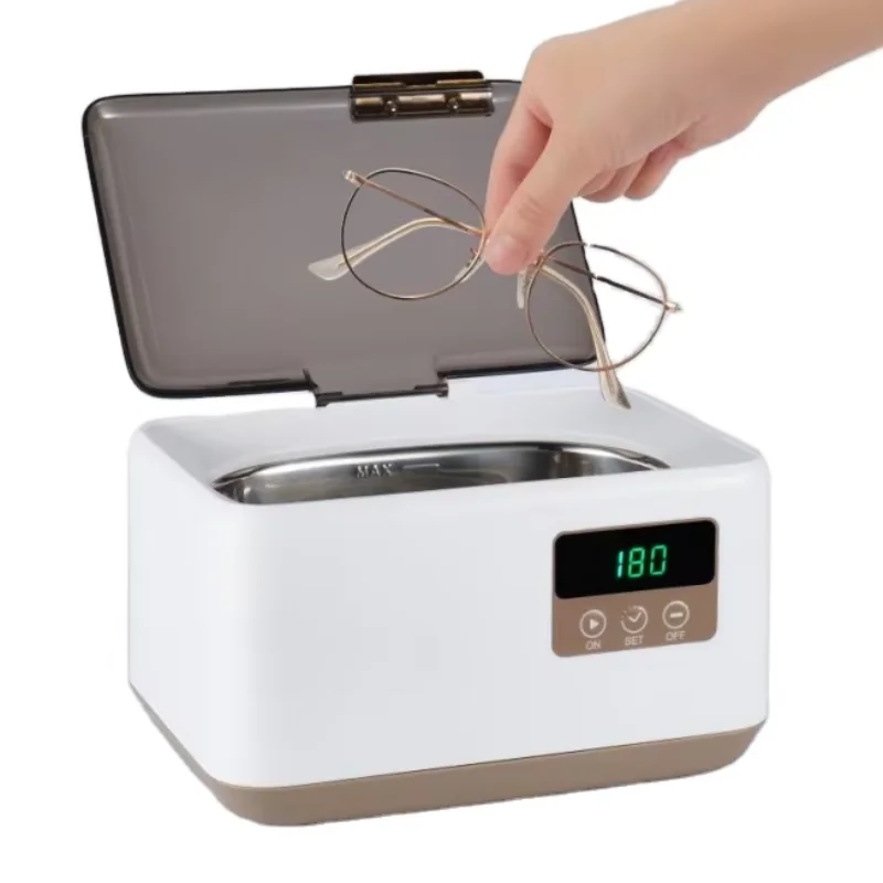 

Manufacturer wholesale portable digital 600ml household watch jewelry glasses ultrasonic cleaning machine