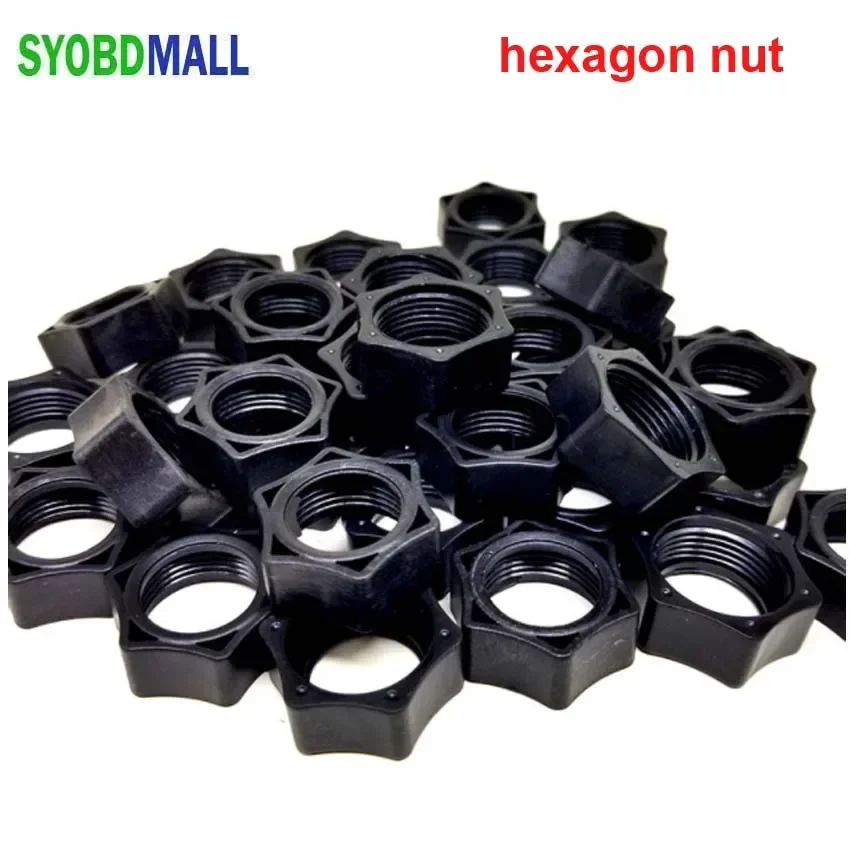 5pcs Car Mobile Phone Gravity Bracket Accessories Plastic Hex Nuts for 17MM Ball Head Car Air Outlet Fixing Clip Hexagonal Nut