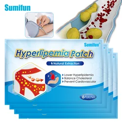 12pcs New Sumifun Hyperlipemia Patches Lower High Blood Pressure Stickers Balance Blood vessel Lipids Chinese Medicines Plaster