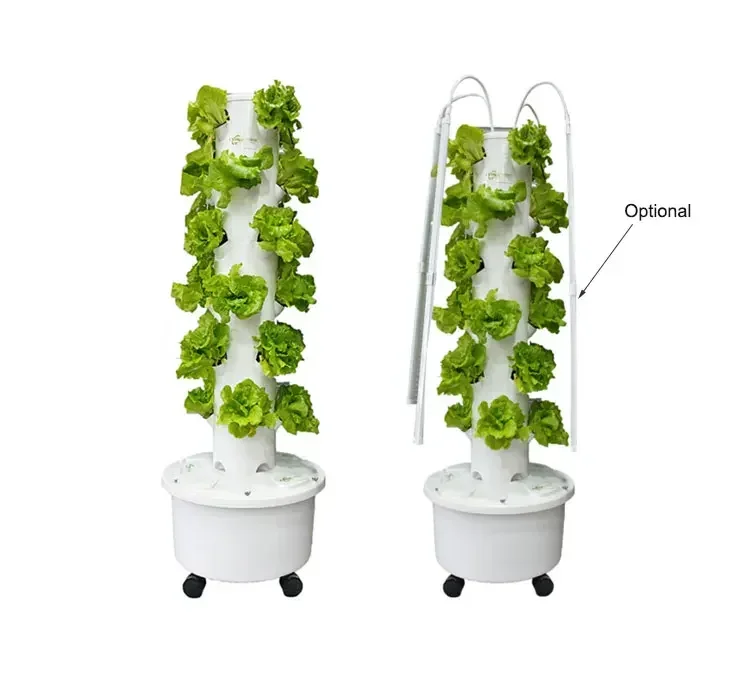 Hydroponics Tower System Vertical Aeroponic Hydroponic Tower With Seed Cube Growing Planting Sponge