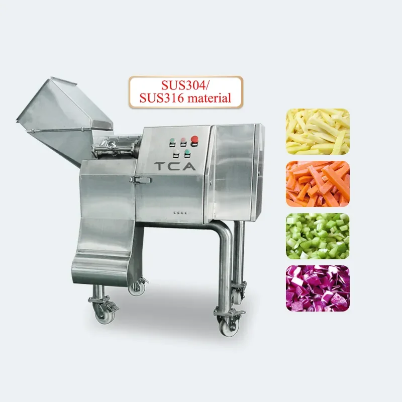 TCA Electric Vegetable Slicer for Onion Potato Pepper Carrot Okra Fruit Cutting Machine