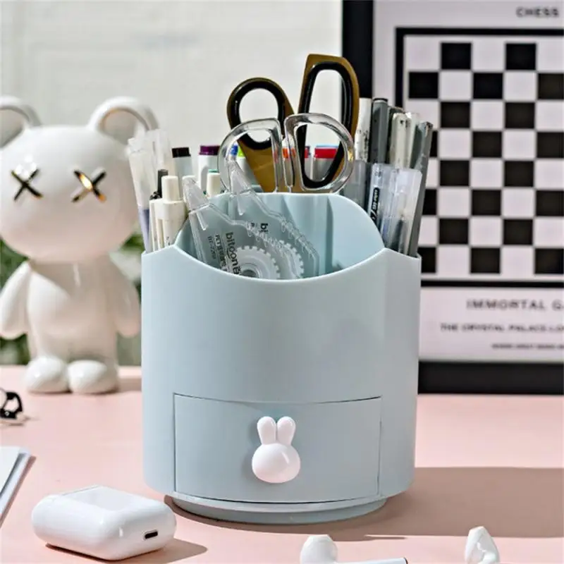 Makeup Storage Holder Multifunctional With Smooth Edges Rotatable Convenient Office And Educational Supplies Rotable Pen Holder