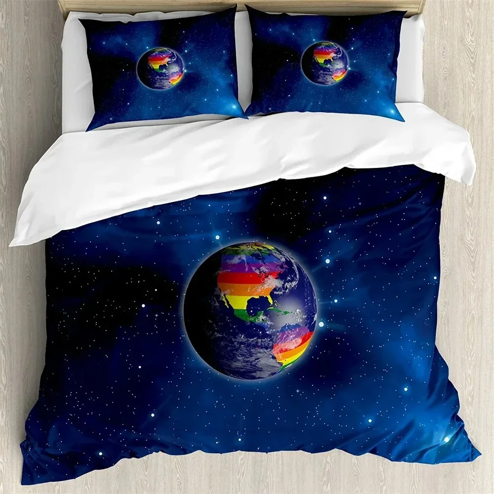 

Outer space Bedding Sets 3D Digital Printing Custom Quilt Duvet Cover Set Home Queen King Quilt Pillowcase