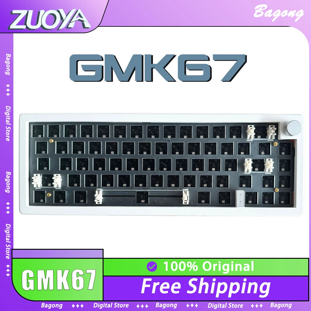 

Zuoya Gmk67 Keyboard Kit Three Mode 2.4G Wireless Gaming Keyboard RGB Backlit Hot Swap Gasket Customized PC Gamer Accessories