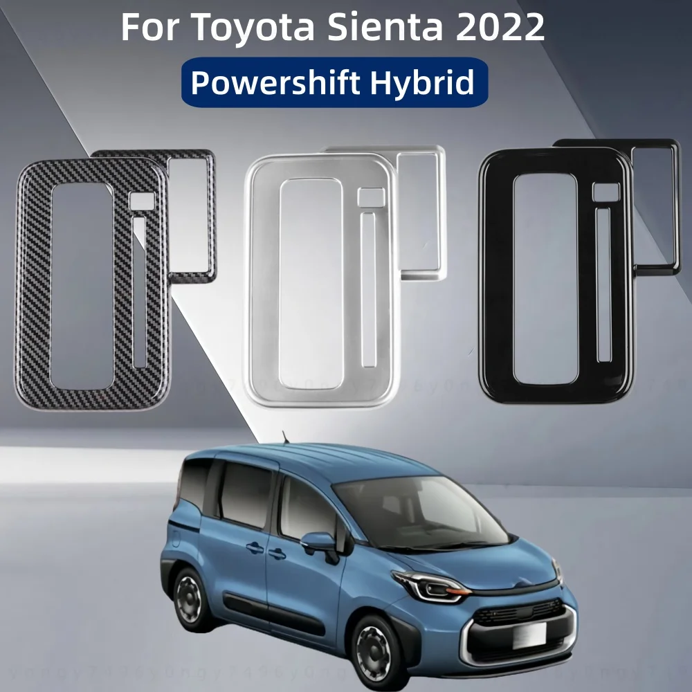 Car Upgrade Stickers Styling Carbon Powershift Hybrid For Toyota Sienta 2022 Glossy Black Modification Decoration Accessories