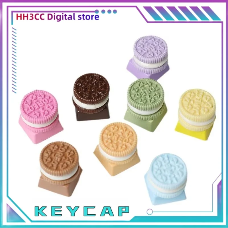 Creative Mechanical Keyboard Keycaps Sandwich Biscuits Resin Materials Personalized Diy Keycap Tablets Laptops Keyboard Keycap