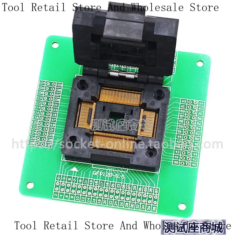 QFP128/IC51-1284-1433 Test With Board, Programming , Burning Adapter Socket