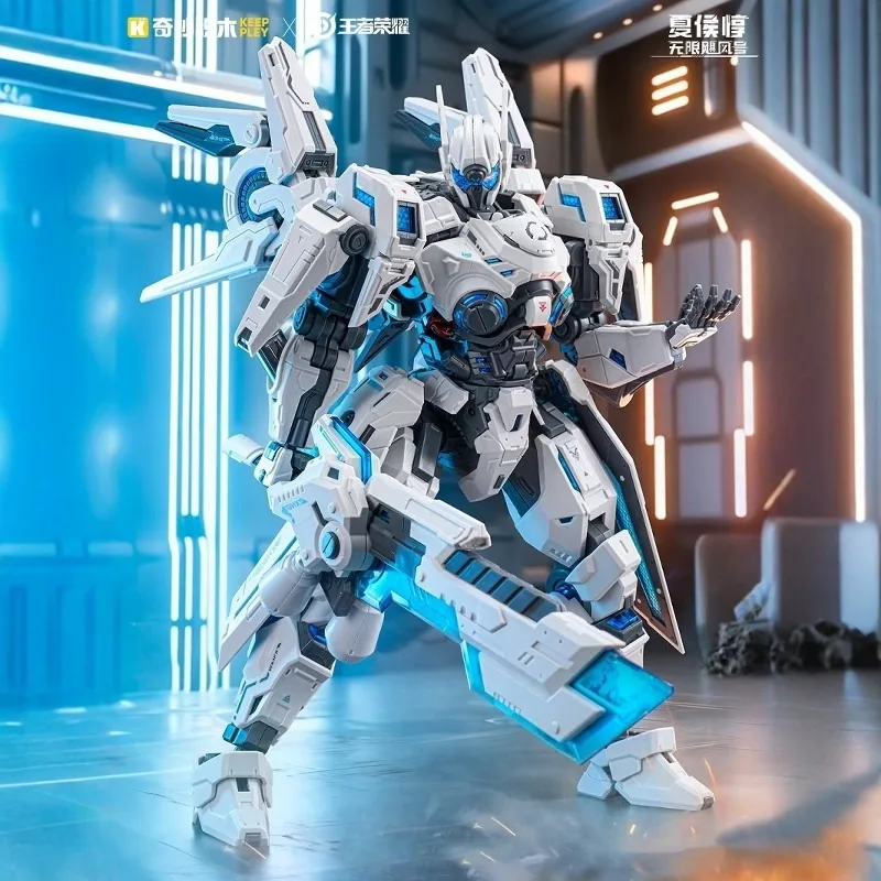 Keeppley Honor of Kings Xiahou Dun Infinite Hurricane Mecha Building Blocks Modello Ornamento Regalo di compleanno per ragazzi