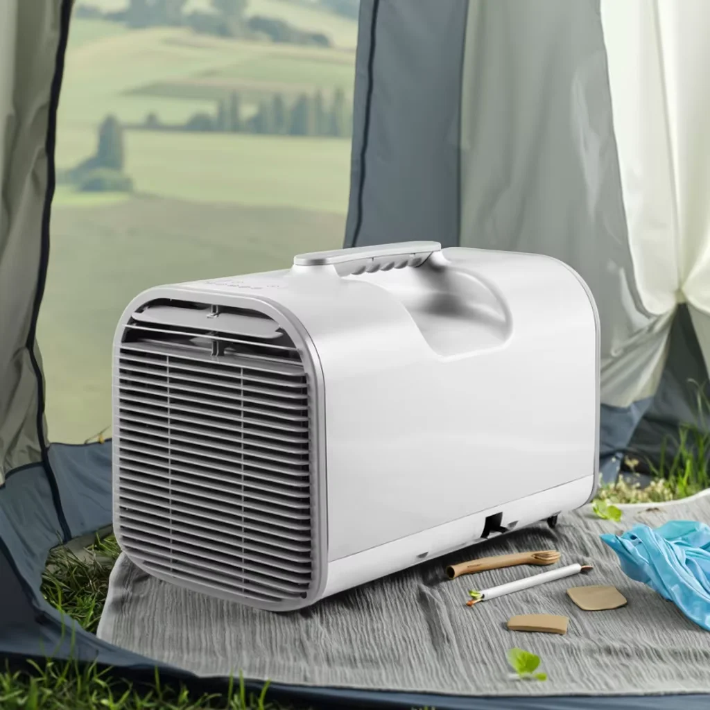 

Outdoor Portable 110V/220V Mobile Air Conditioning Cooling Only 4500-5200 BTU Four Seasons Camping Tent for Car RV & Hotel Use