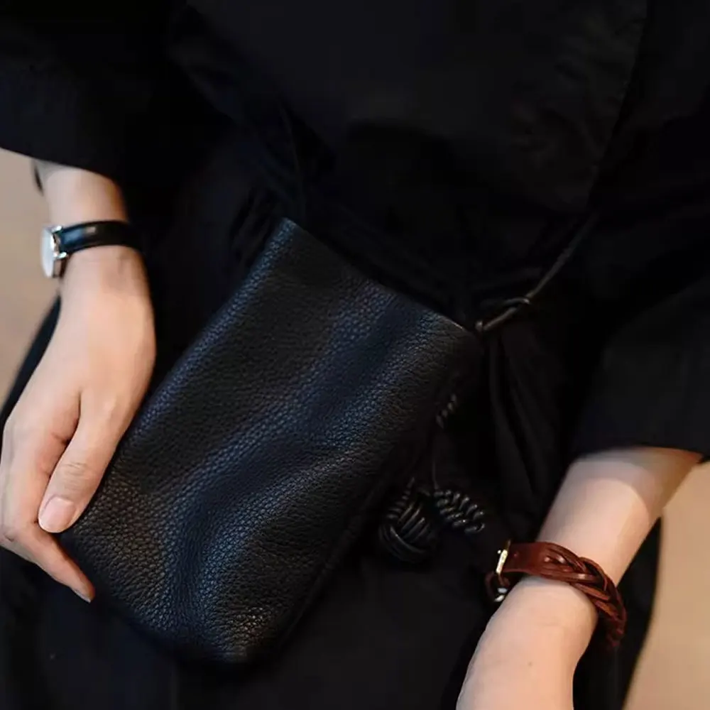 Versatile and Artistic Small Round Ball Pendant, Super Popular Crossbody Phone Bag, Soft Leather Cute Mini Bag for Women view 6