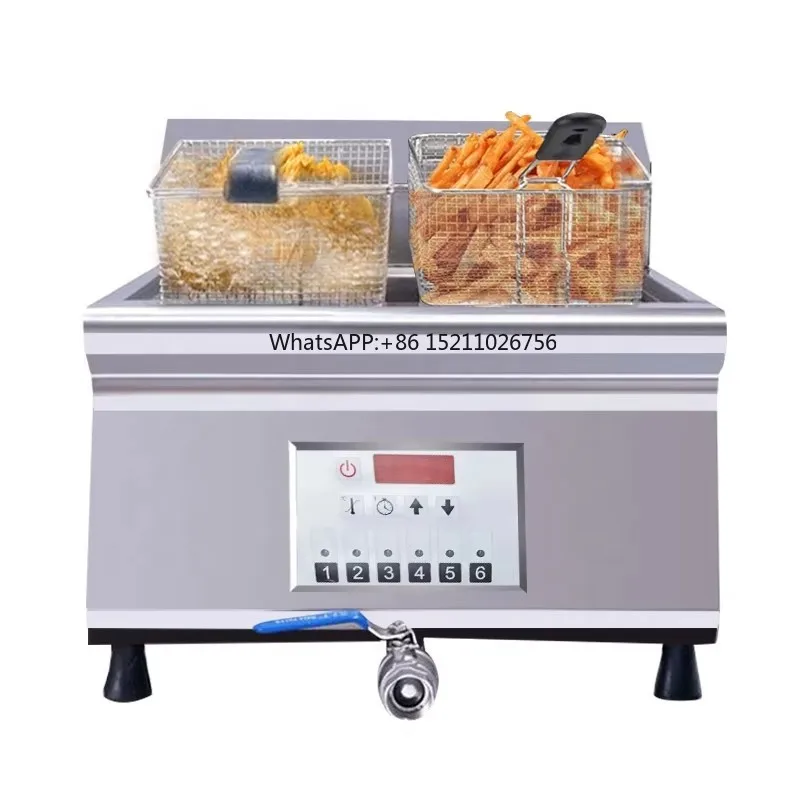 Gas Factory price Automatic electric fryer french fries hot dog  fryer machine deep fryers for sale