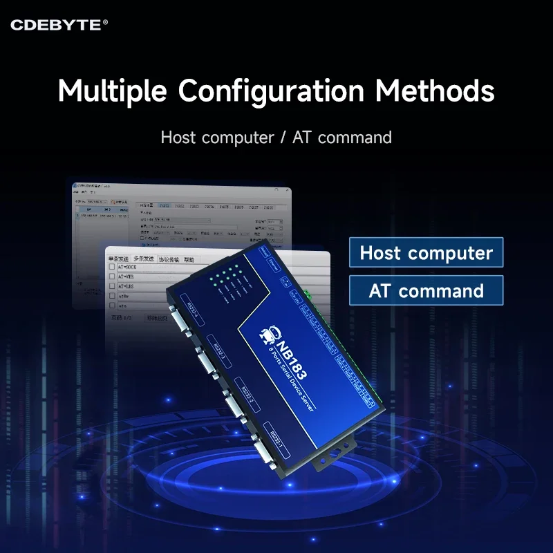 Imagem -06 - Cdebyte Modbus Gateway Rs485 232 para Rj45 Ethernet Transmissão Transparente Vias Servidor Serial Nb183s Tcp Udp Mqtt Http Cão de Guarda