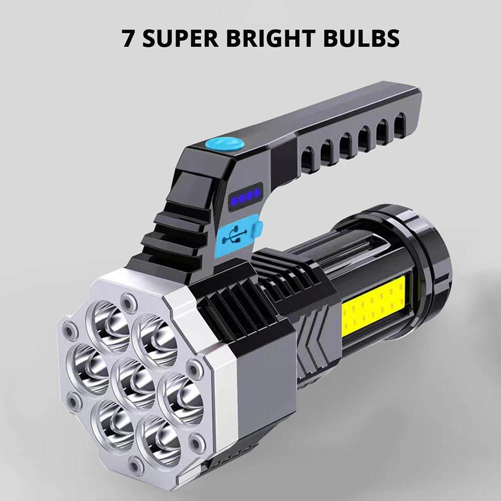 

IPX 4 Waterproof Flashlight LED Work Light 4 Light Mode USB Charging Adjustable Brightness Flash Light Camping Torch for Outdoor