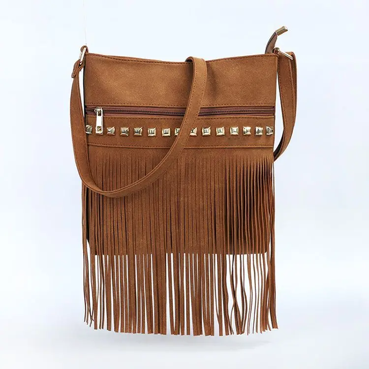 

Rivet Classic Bohemian Bag Crossbody Shoulder Bag Bags Women Long Leather Fringe Bags Bag Vintage Bags Women's Handbags Purses