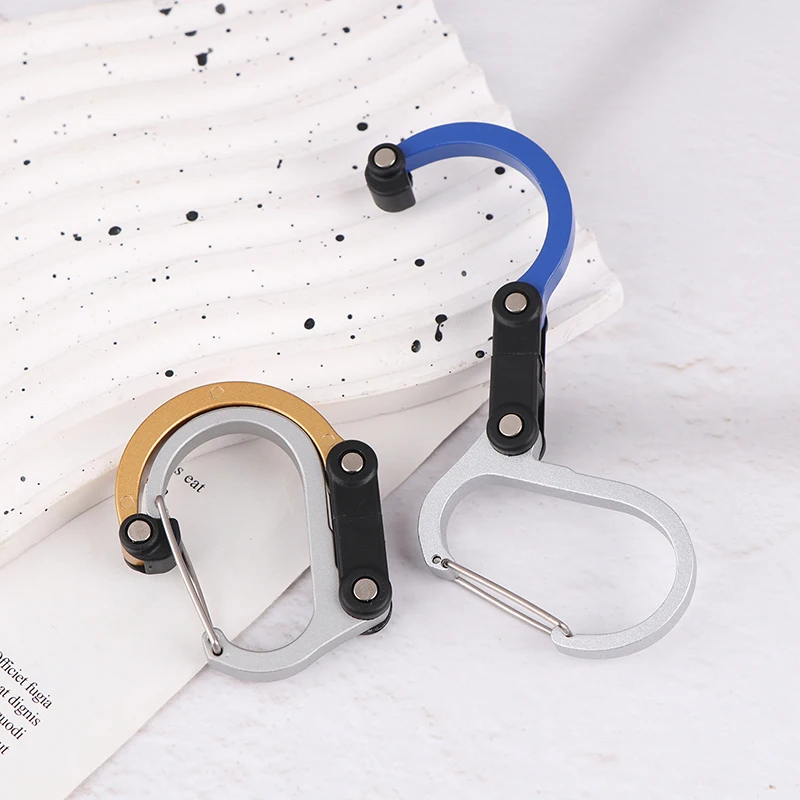 Multifunctional Aluminum Alloy D Type Carabiner 360 Degree Rotary Quick-hanging Carabiner Buckle Hybrid Gear Clip Outdoor Gadget