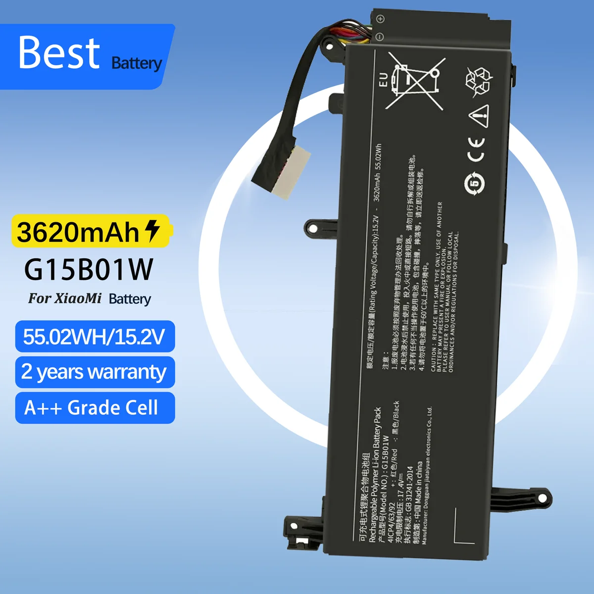 

G15B01W Laptop Battery For XiaoMi Gaming 15.6 Inch XMG1902 171502 TM1801 TM1705 15.2V 3620mAh55.02Wh