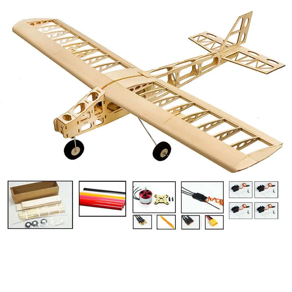 カバーなしのバルサ材飛行機キット,レーザーカット,自宅でのクラウド