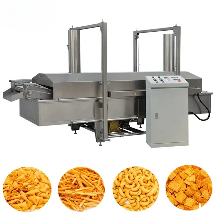 Automatic Frying Snack Food Production Line Making Machine Fry Snacks Pellet Fried Snack Chips Processing