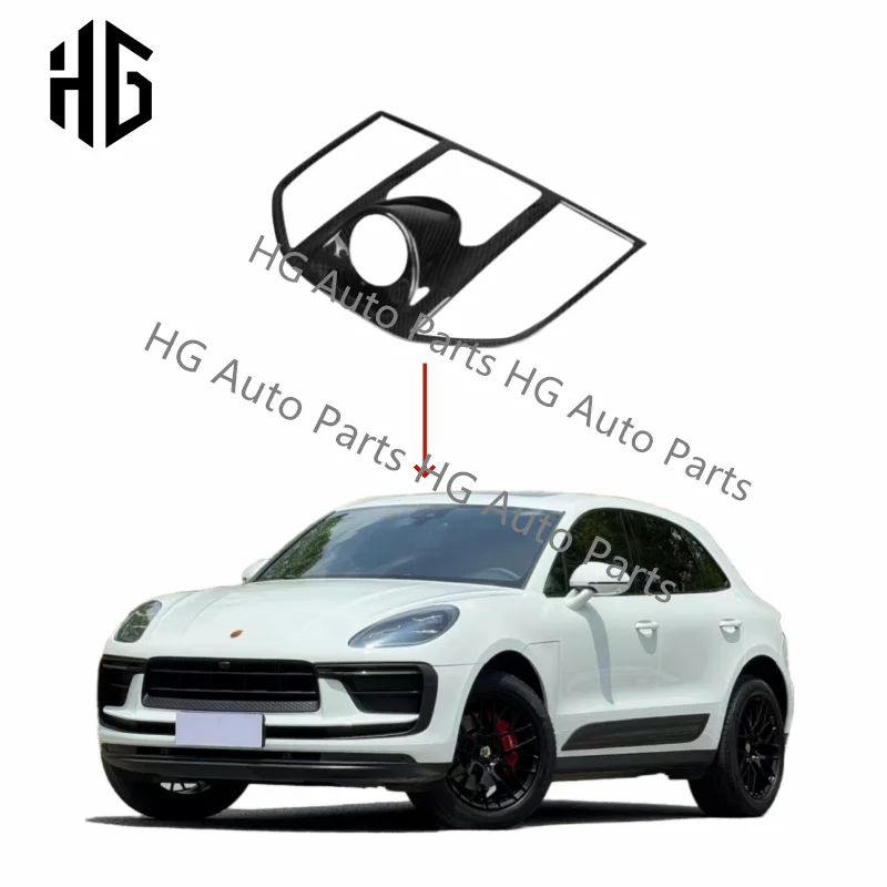 

High Quality Carbon Fiber Car Accessories Interior Trims Central Control Instrument Frame Stickers Fit For Porsche Macan 2018