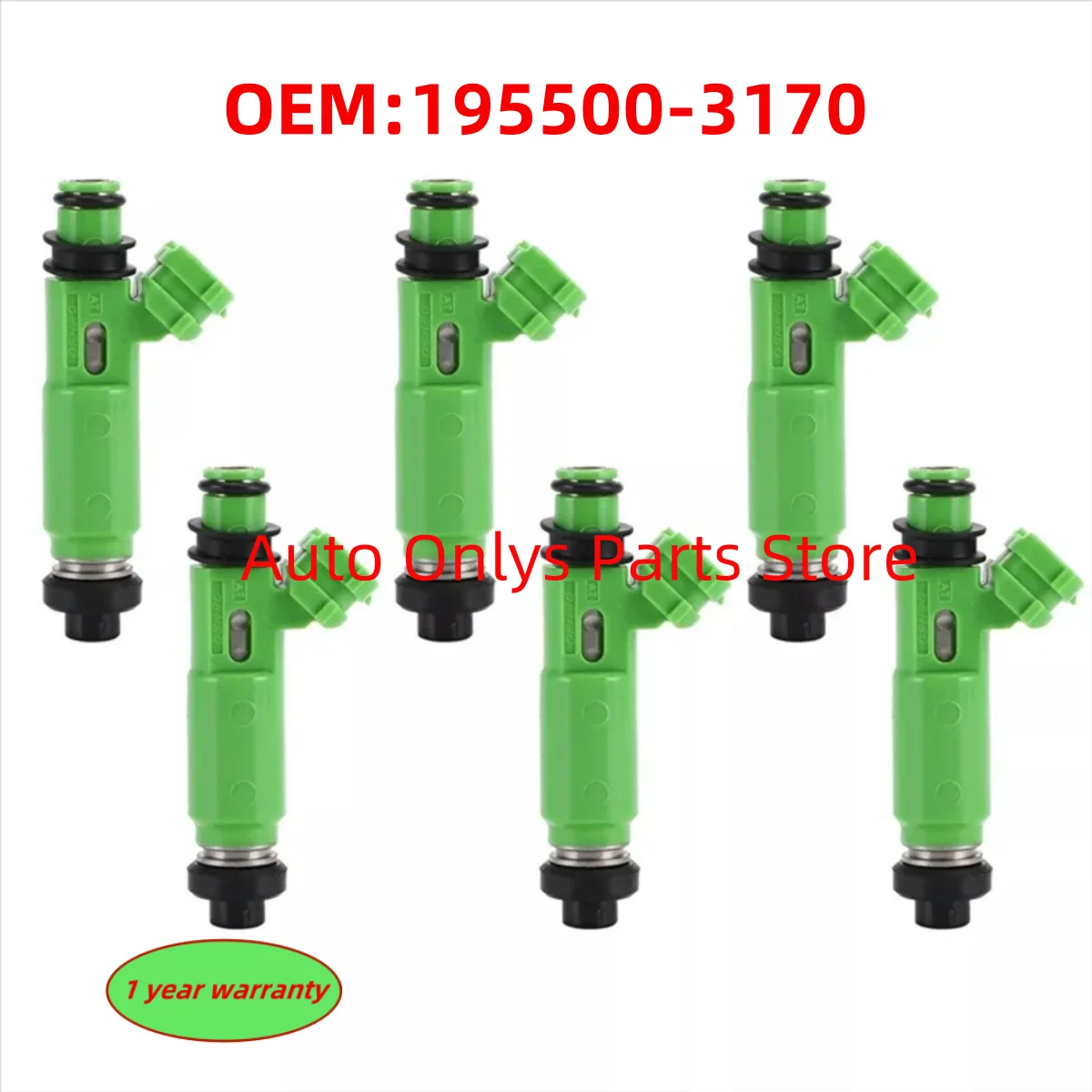 

6pcs/lot 195500-3170 High quality New Fuel Injectors 1955003170 MD332733 For Mitsubishi Montero Sport 3.0L 6G72 1998-2003