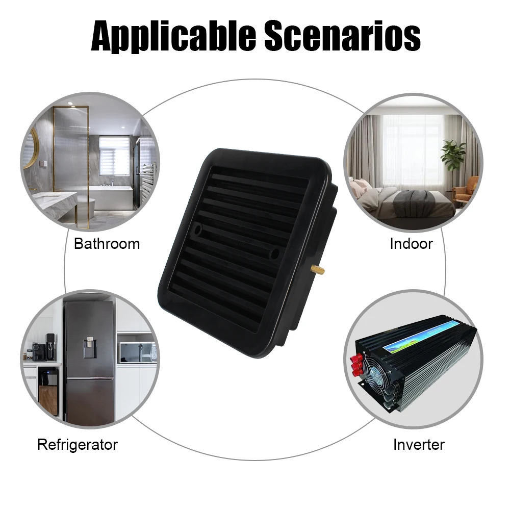 Side Air Outlet Fridge Vent With Fan Silent Caravan Accessories For Rv Trailer Caravan 12V Strong Wind Ventilation Exhaust Fans