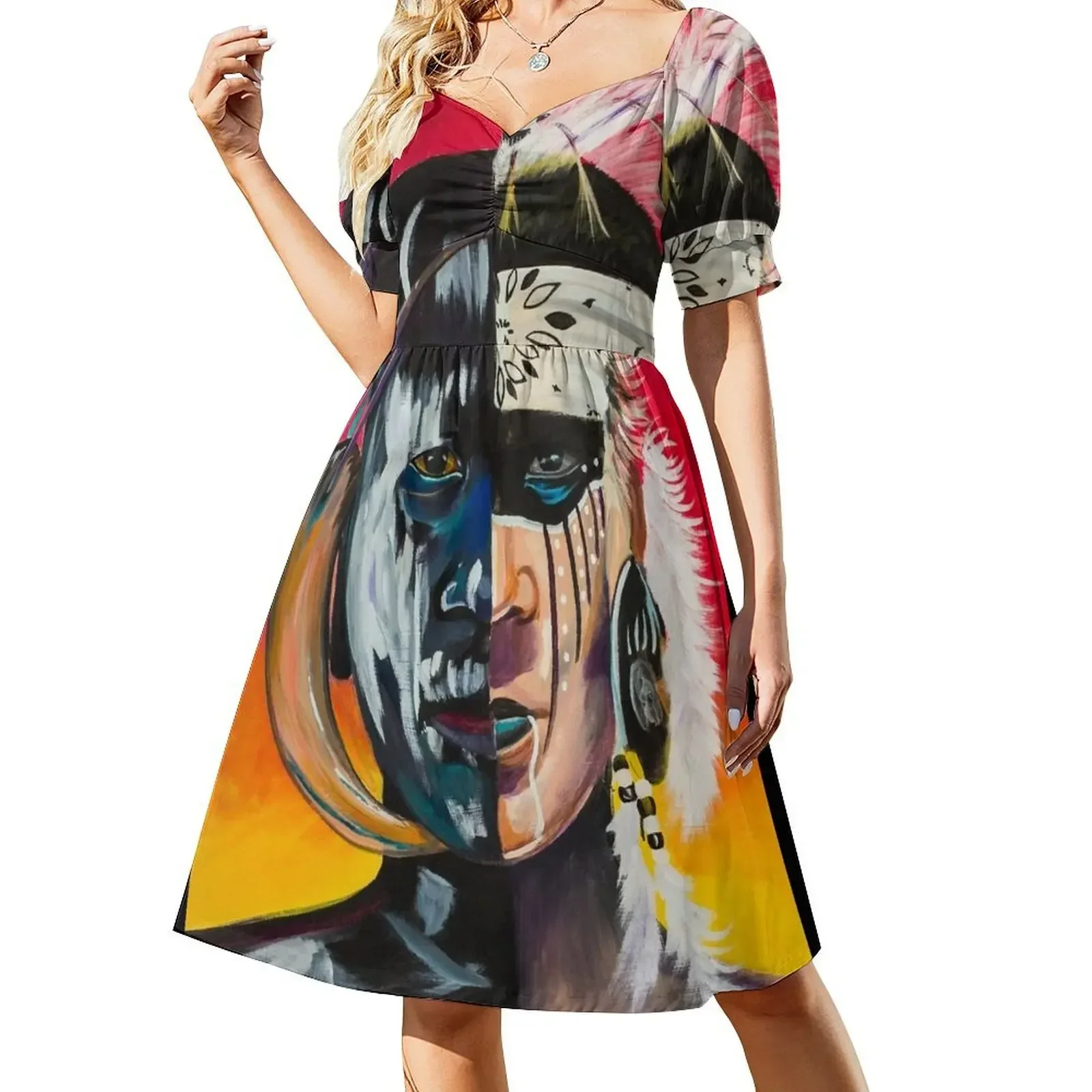 

Kindred Spirits Short-Sleeved Dress dress party evening elegant luxury celebrity Summer women's clothing Long dresses Dress