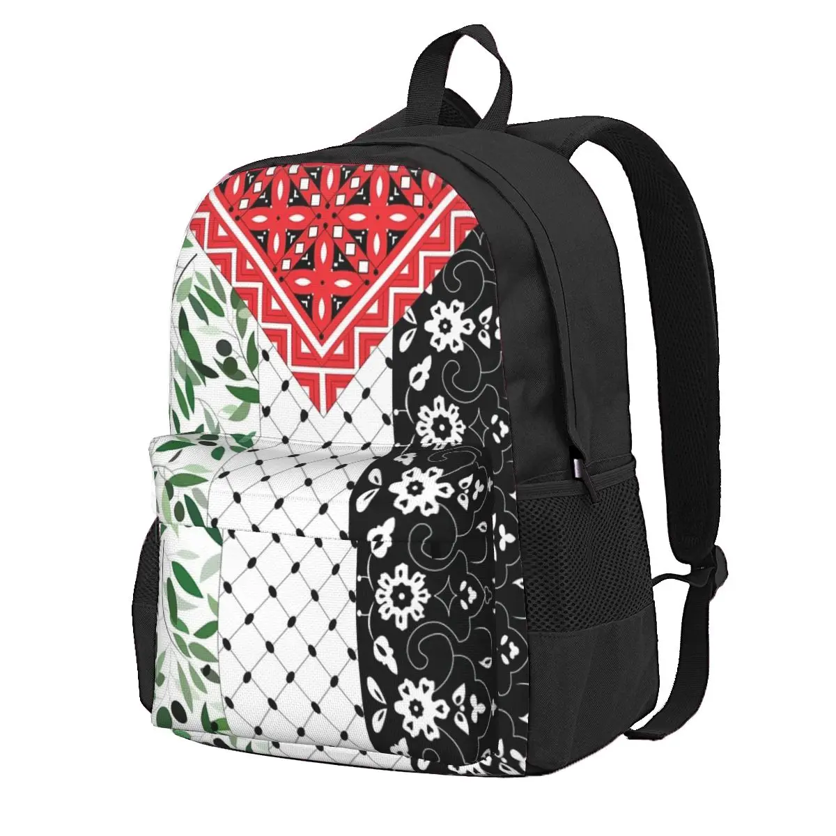 Palestinian Flag Olives And Keffiyeh Backpack for Men Women Cool Student Work Daypack Laptop Computer Canvas Bags Sports