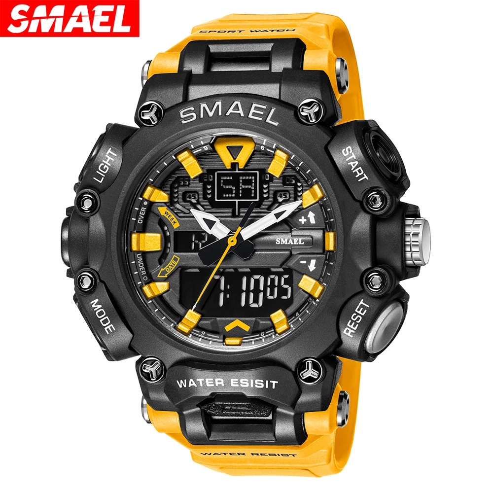 

Men Watch Sport Waterproof Digital Wristwatches Male Clock Quartz Analog Dual Time Electronic Watches Stopwatches