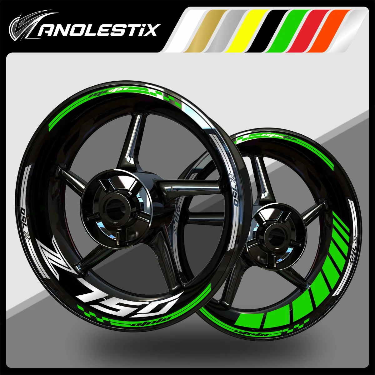 

Для Kawasaki Z750 аксессуары для мотоциклов, наклейки на ступицу колеса, светоотражающая полоса, обод шины, водонепроницаемые декоративные наклейки, набор