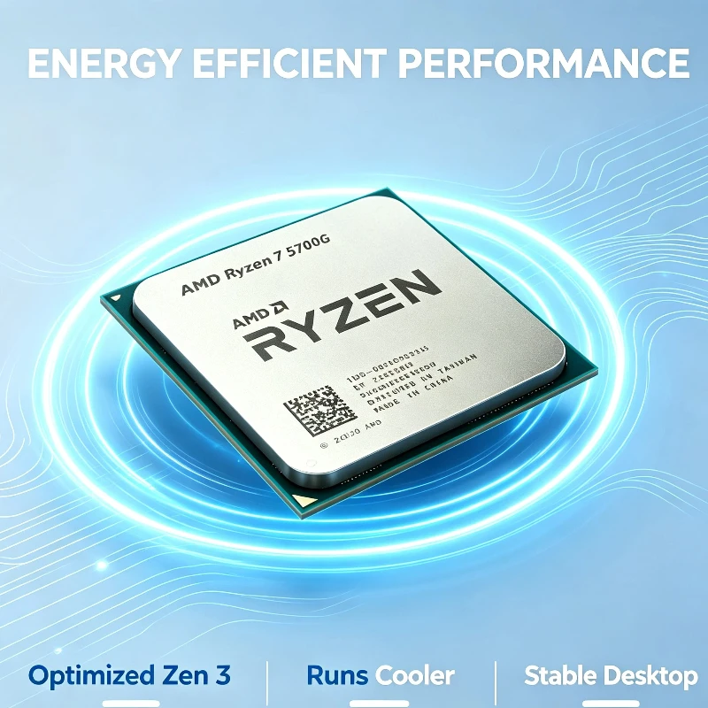 AMD Ryzen 7 5700G AM4 Desktop CPU R7 5700G For B450 B550 Upgrade 8-Core 16-Thread 4.6GHz Built-In Graphics No Cooler