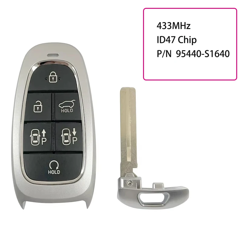 

CN020319 Aftermarket Keyless Key 95440-S1640 For Hyundai Santa Fe 2023 Smart Remote Key 433MHz ID47 Chip