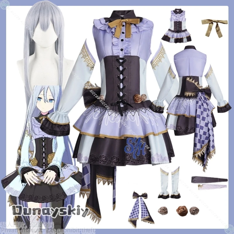 

Yoisaki Kanade Cosplay Anime Game Project Sekai Doll Style Costume Gothic Lolita Classic Vintage Lace Dress{BankaiMode}Halloween