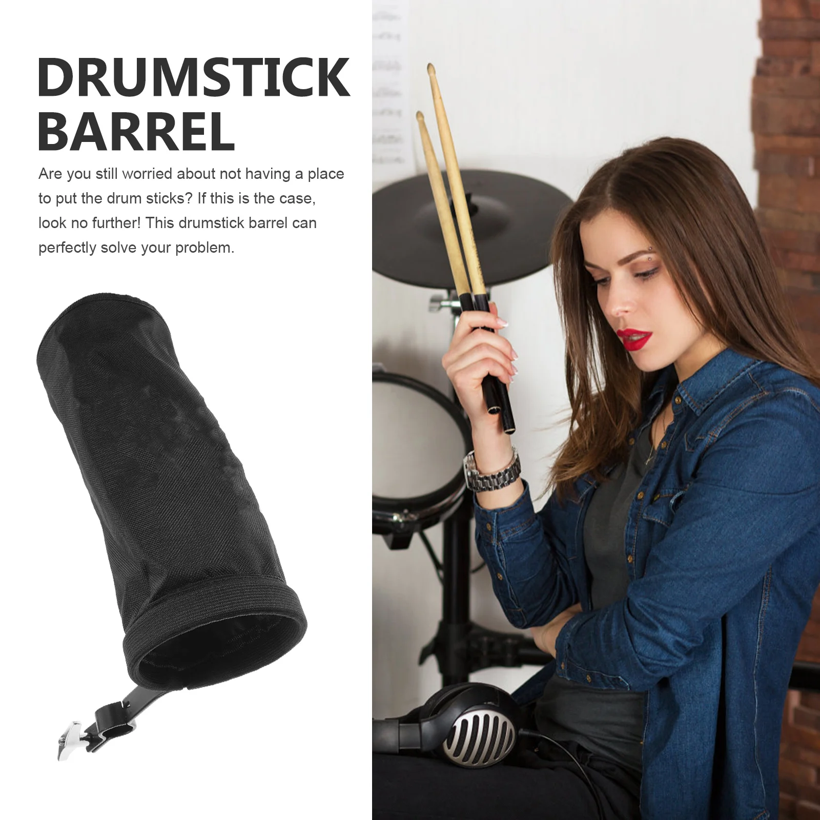 Instrument Storage Handbag Drum Mallets Accessory Hanging Stick Holder Drumstick Container Case Pouch Drumsticks