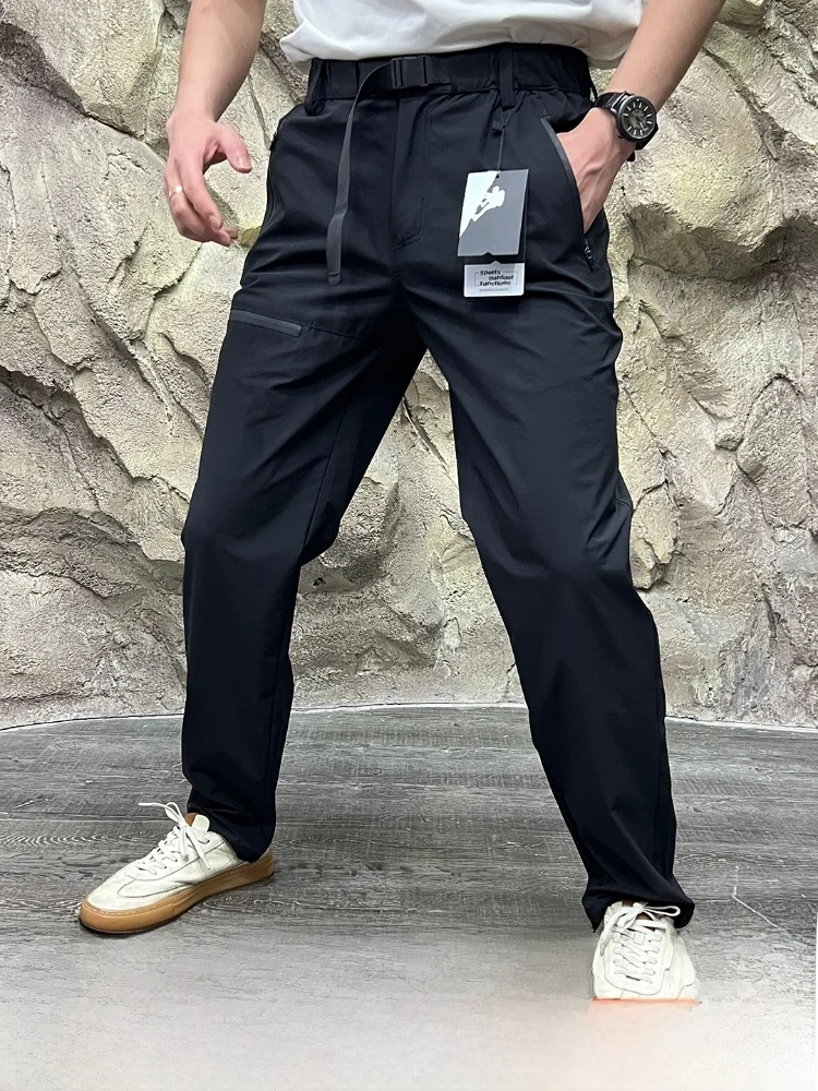 

Уличные мужские высокоэластичные 3D индивидуальные дышащие повседневные брюки Qui Dry, водонепроницаемые тканые прямые брюки