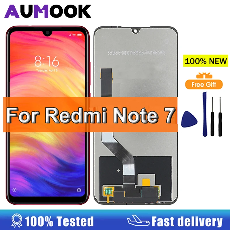 شاشة 6.3 بوصة لهاتف Xiaomi Redmi Note 7 شاشة LCD تعمل باللمس لاستبدال شاشة Redmi Note 7 Pro M1901F7H M1901F7G