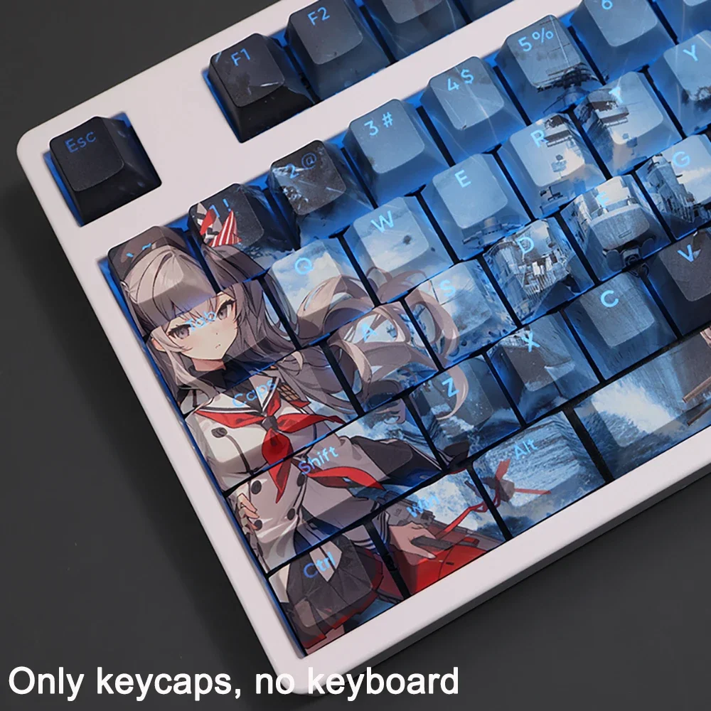 Game COLLECTION Tastenkappen Shimakaze Tastenkappen PBT Dye-Sub Cherry Hintergrundbeleuchtung Mx Tastenkappen Anime Tastenkappen für ANSI 61 87 104 108 Layout – Detail 11