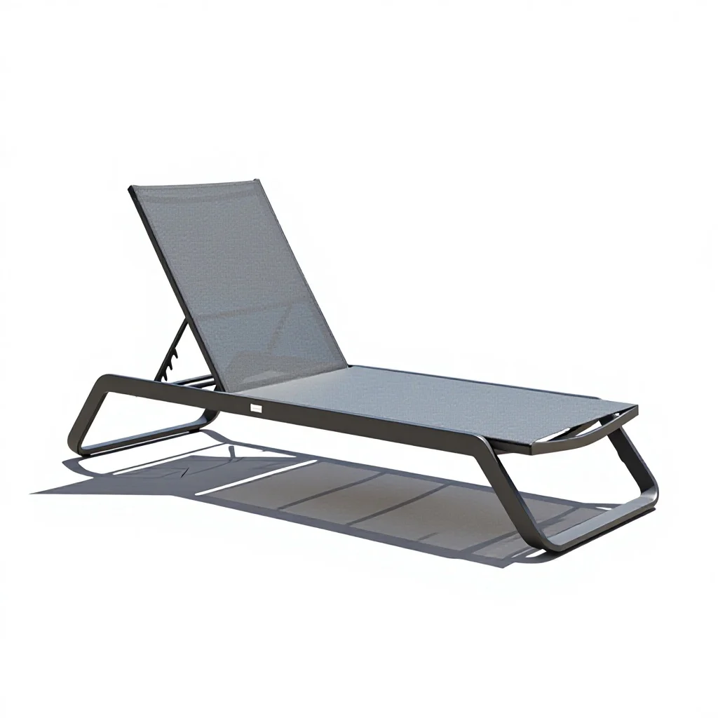 xx-Modern Style High Quality Aluminum Frame Beach Sunbed Durable Outdoor Stackable Sun Lounger