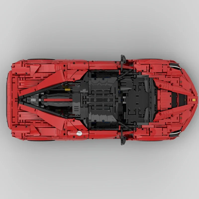 Laferraxx โมเดลโมเดลรถแข่งของเล่นซุปเปอร์คาร์แบบ1:8บล็อกตัวต่อของเล่นสำหรับวันเกิดสำหรับเด็กเทคโนโลยีใหม่