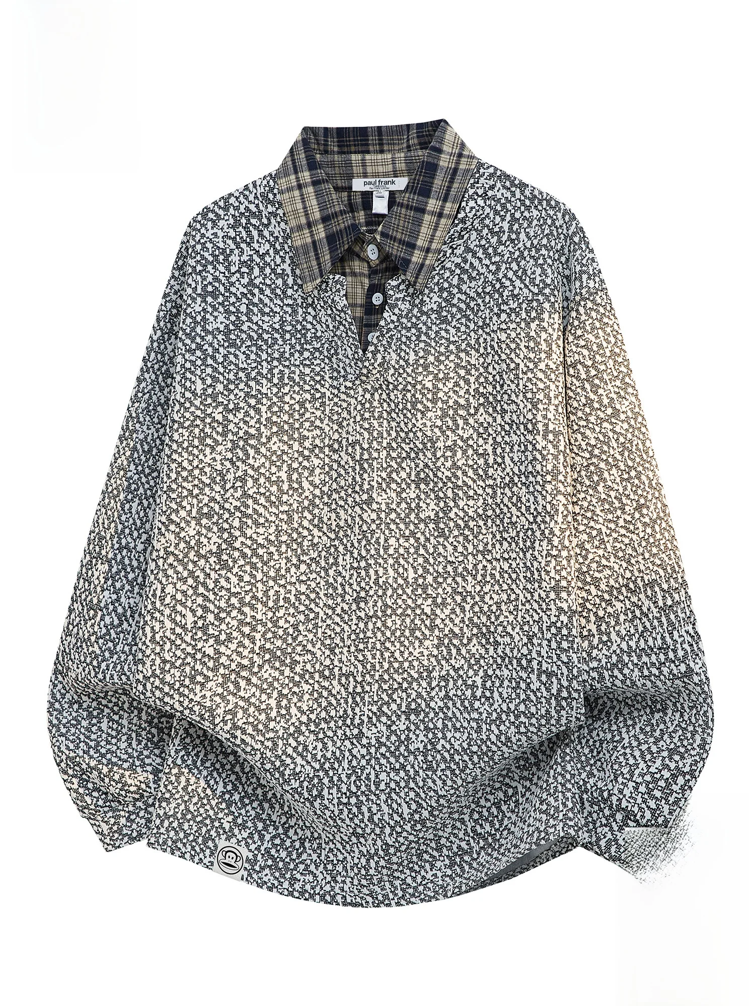 

Мужская толстовка PaulFrank свободного кроя с круглым вырезом, весенняя, повседневная, удобная, из полиэстера, с длинными рукавами, отложным воротником и принтом обезьяны