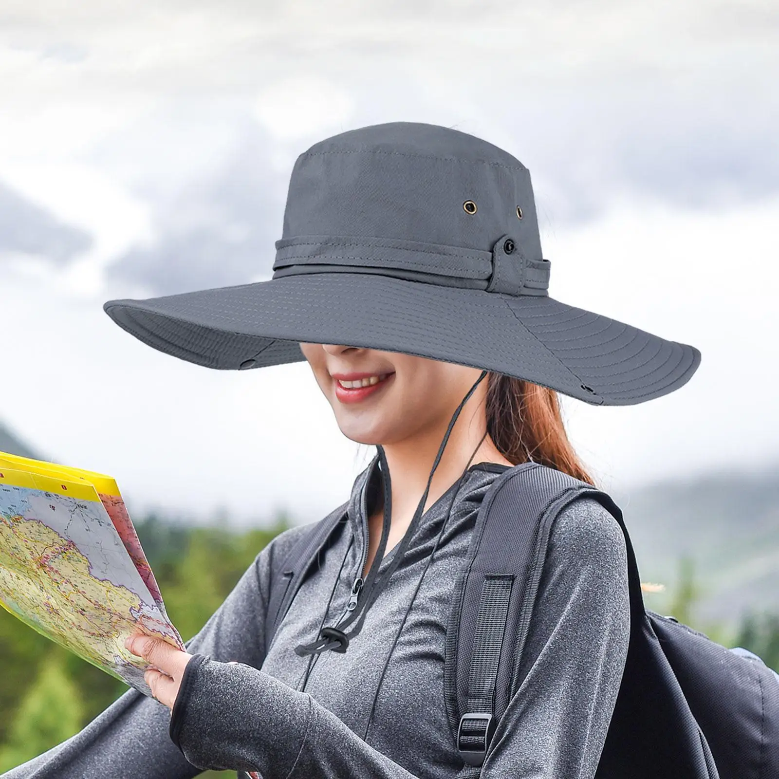 Fisherman Cap Fishing Hat Shock Resistant Sun Protection Hat Sun Hat with Hard Shell for Climbing Backpacking Travel Outdoor