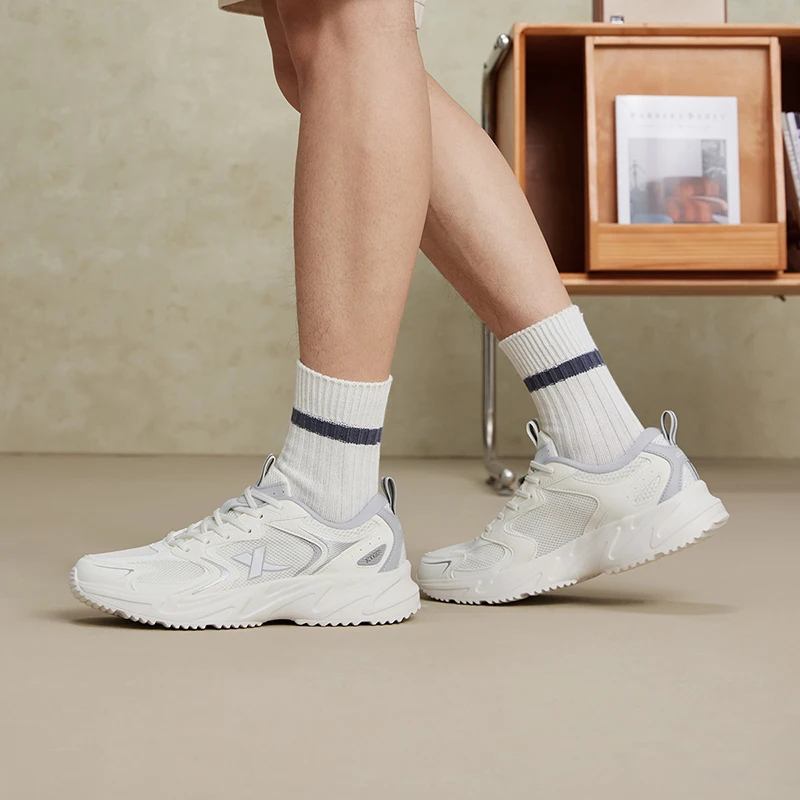 Xtep Casual Shoes For Men 2024 Summer Durability Men\'s Sports Shoes Wear-Resistant Lace Up Non-Slip Outdoor Shoes 876219320026