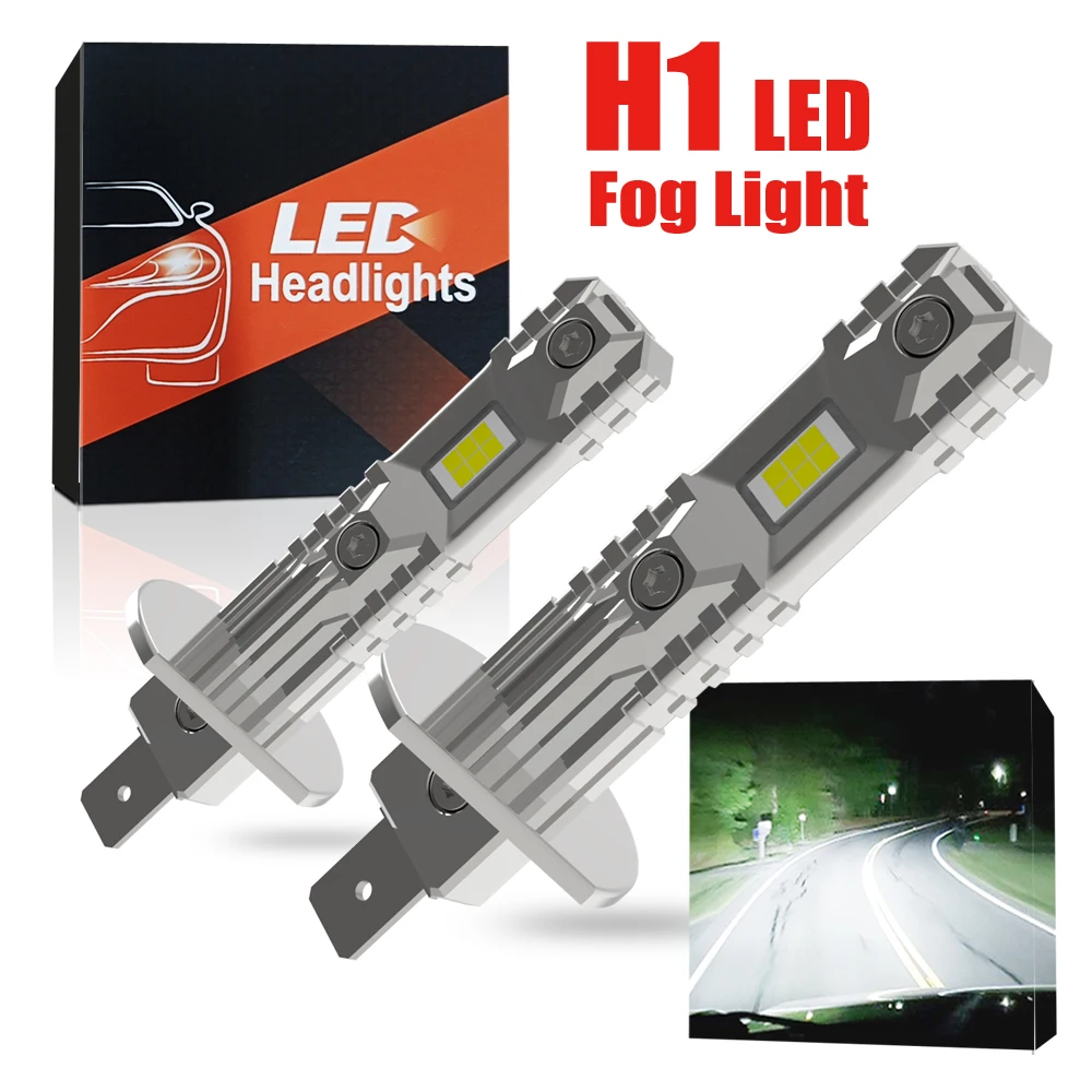 

2X H1 светодиодная лампа высокой мощности 6500K 12 В автомобильная противотуманная фара дальнего света авто обновление фары